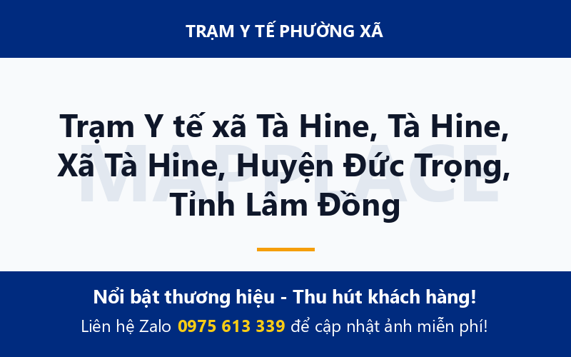 Trạm Y tế xã Tà Hine, Tà Hine, Xã Tà Hine, Huyện Đức Trọng, Tỉnh Lâm Đồng