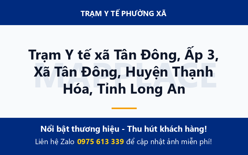 Trạm Y tế xã Tân Đông, Ấp 3, Xã Tân Đông, Huyện Thạnh Hóa, Tỉnh Long An
