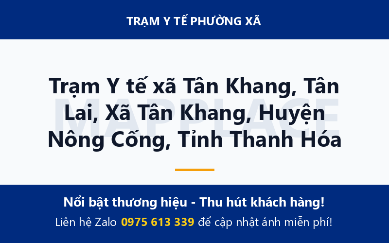 Trạm Y tế xã Tân Khang, Tân Lai, Xã Tân Khang, Huyện Nông Cống, Tỉnh Thanh Hóa