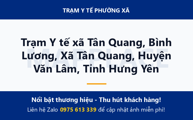 Trạm Y tế xã Tân Quang, Bình Lương, Xã Tân Quang, Huyện Văn Lâm, Tỉnh Hưng Yên