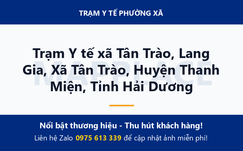 Trạm Y tế xã Tân Trào, Lang Gia, Xã Tân Trào, Huyện Thanh Miện, Tỉnh Hải Dương