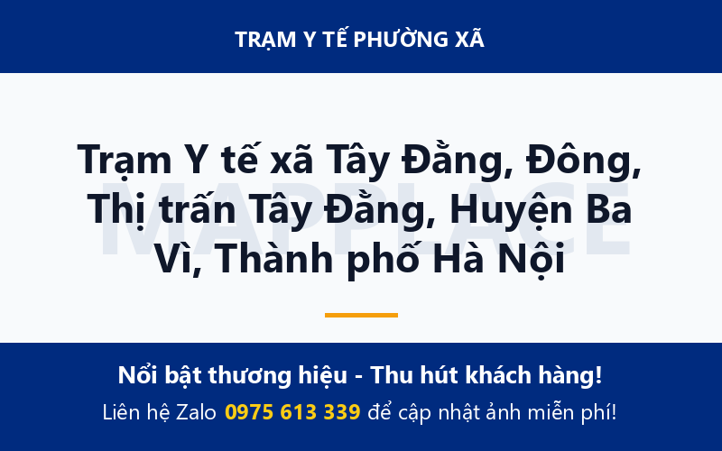 Trạm Y tế xã Tây Đằng, Đông, Thị trấn Tây Đằng, Huyện Ba Vì, Thành phố Hà Nội