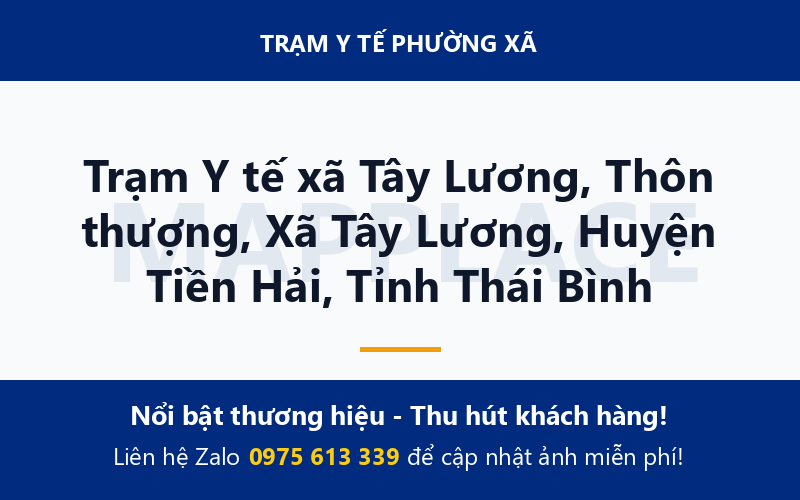 Trạm Y tế xã Tây Lương, Thôn thượng, Xã Tây Lương, Huyện Tiền Hải, Tỉnh Thái Bình