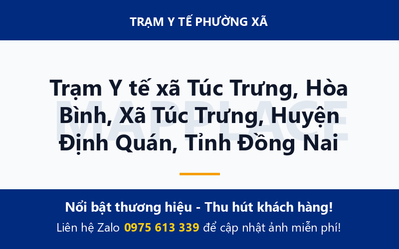 Trạm Y tế xã Túc Trưng, Hòa Bình, Xã Túc Trưng, Huyện Định Quán, Tỉnh Đồng Nai