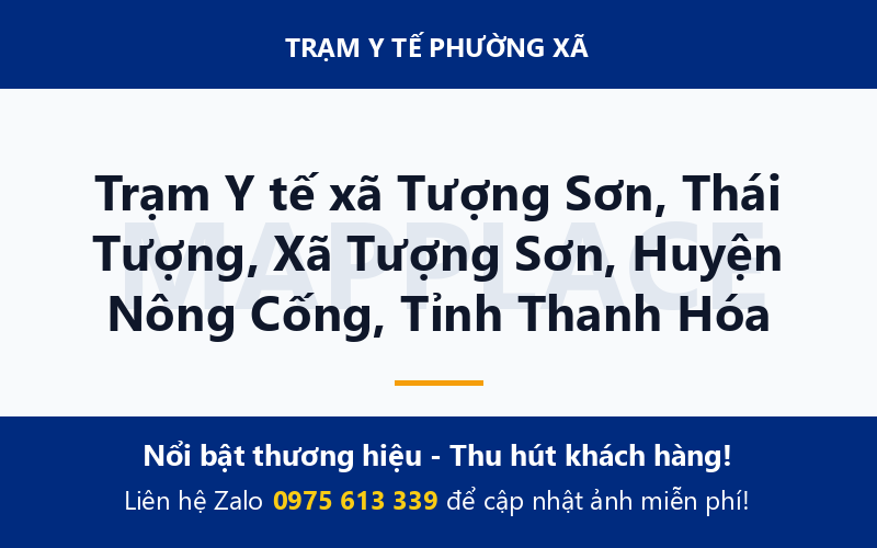 Trạm Y tế xã Tượng Sơn, Thái Tượng, Xã Tượng Sơn, Huyện Nông Cống, Tỉnh Thanh Hóa