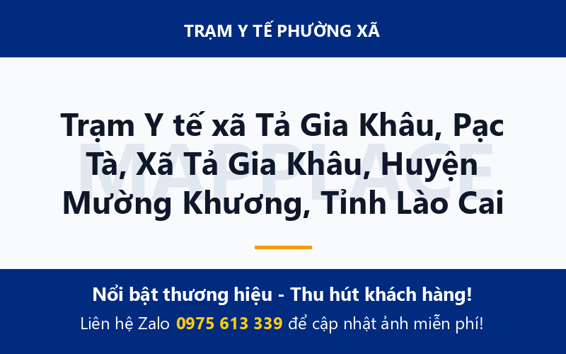 Trạm Y tế xã Tả Gia Khâu, Pạc Tà, Xã Tả Gia Khâu, Huyện Mường Khương, Tỉnh Lào Cai