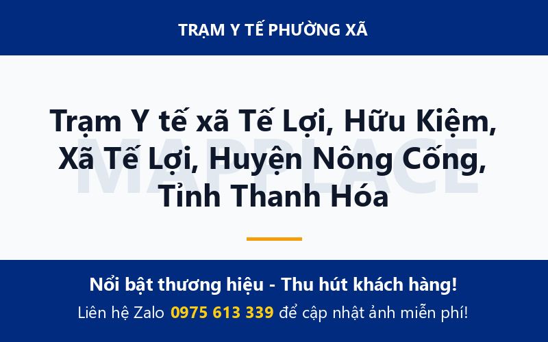 Trạm Y tế xã Tế Lợi, Hữu Kiệm, Xã Tế Lợi, Huyện Nông Cống, Tỉnh Thanh Hóa
