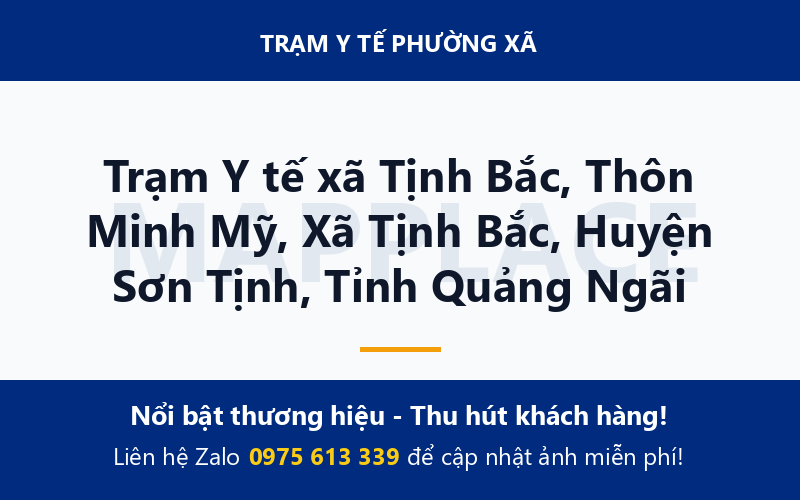 Trạm Y tế xã Tịnh Bắc, Thôn Minh Mỹ, Xã Tịnh Bắc, Huyện Sơn Tịnh, Tỉnh Quảng Ngãi