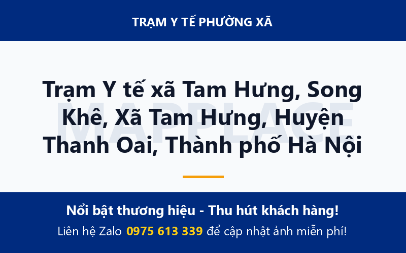 Trạm Y tế xã Tam Hưng, Song Khê, Xã Tam Hưng, Huyện Thanh Oai, Thành phố Hà Nội