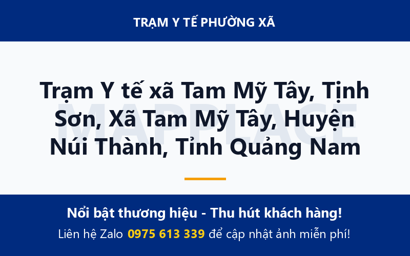 Trạm Y tế xã Tam Mỹ Tây, Tịnh Sơn, Xã Tam Mỹ Tây, Huyện Núi Thành, Tỉnh Quảng Nam