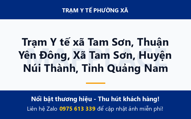 Trạm Y tế xã Tam Sơn, Thuận Yên Đông, Xã Tam Sơn, Huyện Núi Thành, Tỉnh Quảng Nam