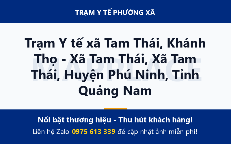 Trạm Y tế xã Tam Thái, Khánh Thọ - Xã Tam Thái, Xã Tam Thái, Huyện Phú Ninh, Tỉnh Quảng Nam
