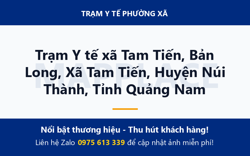 Trạm Y tế xã Tam Tiến, Bản Long, Xã Tam Tiến, Huyện Núi Thành, Tỉnh Quảng Nam