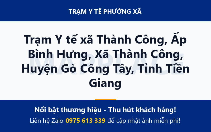 Trạm Y tế xã Thành Công, Ấp Bình Hưng, Xã Thành Công, Huyện Gò Công Tây, Tỉnh Tiền Giang