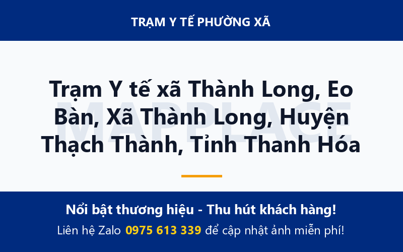 Trạm Y tế xã Thành Long, Eo Bàn, Xã Thành Long, Huyện Thạch Thành, Tỉnh Thanh Hóa