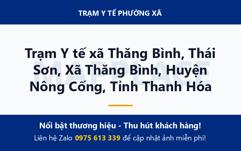 Trạm Y tế xã Thăng Bình, Thái Sơn, Xã Thăng Bình, Huyện Nông Cống, Tỉnh Thanh Hóa