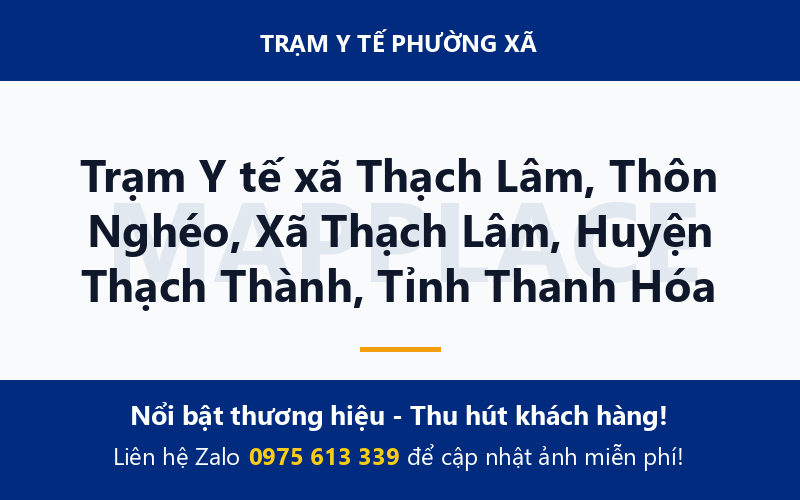 Trạm Y tế xã Thạch Lâm, Thôn Nghéo, Xã Thạch Lâm, Huyện Thạch Thành, Tỉnh Thanh Hóa