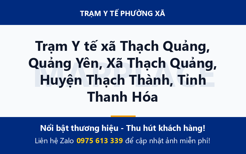Trạm Y tế xã Thạch Quảng, Quảng Yên, Xã Thạch Quảng, Huyện Thạch Thành, Tỉnh Thanh Hóa