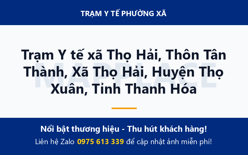 Trạm Y tế xã Thọ Hải, Thôn Tân Thành, Xã Thọ Hải, Huyện Thọ Xuân, Tỉnh Thanh Hóa