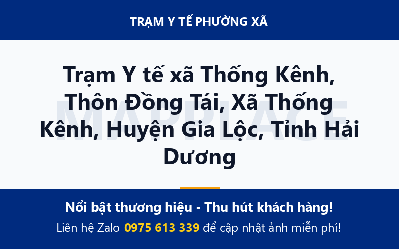 Trạm Y tế xã Thống Kênh, Thôn Đồng Tái, Xã Thống Kênh, Huyện Gia Lộc, Tỉnh Hải Dương