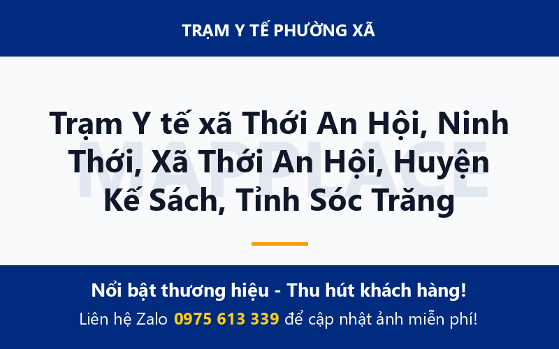 Trạm Y tế xã Thới An Hội, Ninh Thới, Xã Thới An Hội, Huyện Kế Sách, Tỉnh Sóc Trăng