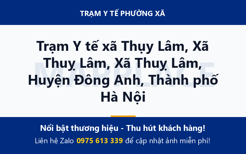 Trạm Y tế xã Thụy Lâm, Xã Thuỵ Lâm, Xã Thuỵ Lâm, Huyện Đông Anh, Thành phố Hà Nội