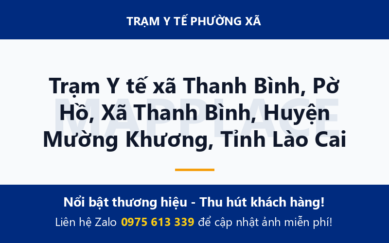 Trạm Y tế xã Thanh Bình, Pờ Hồ, Xã Thanh Bình, Huyện Mường Khương, Tỉnh Lào Cai