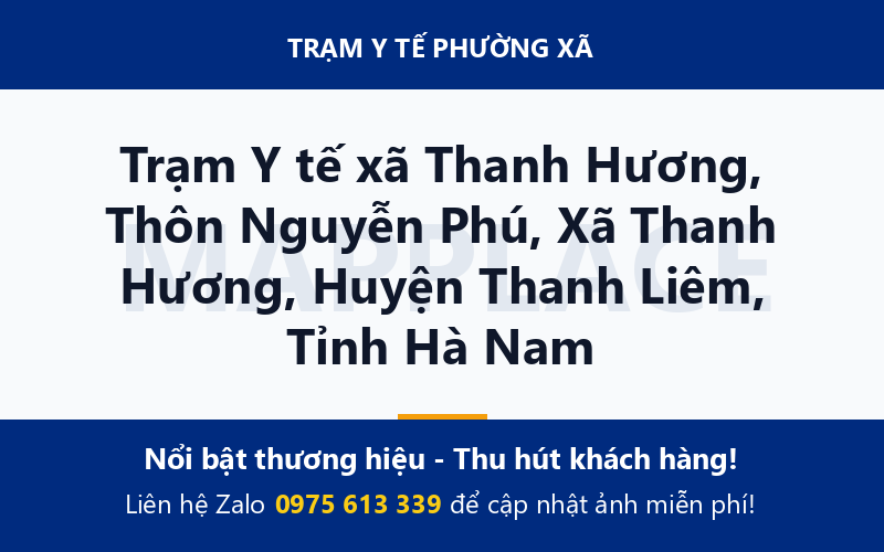 Trạm Y tế xã Thanh Hương, Thôn Nguyễn Phú, Xã Thanh Hương, Huyện Thanh Liêm, Tỉnh Hà Nam