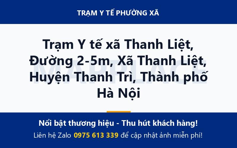 Trạm Y tế xã Thanh Liệt, Đường 2-5m, Xã Thanh Liệt, Huyện Thanh Trì, Thành phố Hà Nội