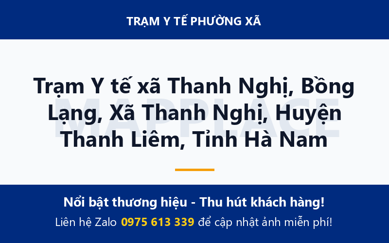 Trạm Y tế xã Thanh Nghị, Bồng Lạng, Xã Thanh Nghị, Huyện Thanh Liêm, Tỉnh Hà Nam