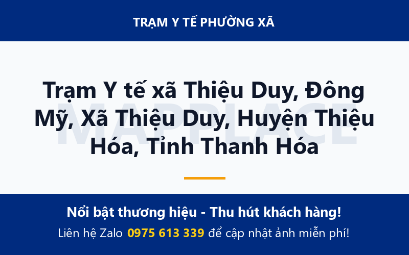 Trạm Y tế xã Thiệu Duy, Đông Mỹ, Xã Thiệu Duy, Huyện Thiệu Hóa, Tỉnh Thanh Hóa