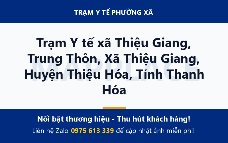 Trạm Y tế xã Thiệu Giang, Trung Thôn, Xã Thiệu Giang, Huyện Thiệu Hóa, Tỉnh Thanh Hóa