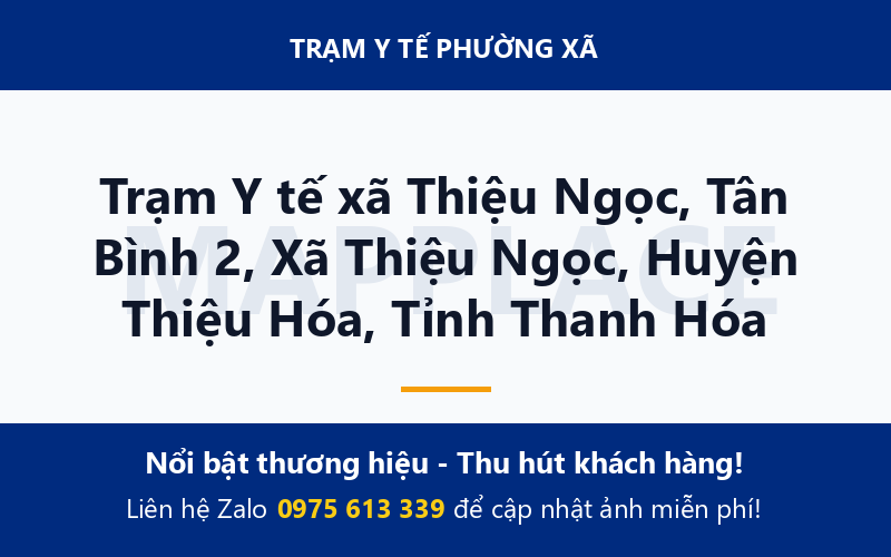 Trạm Y tế xã Thiệu Ngọc, Tân Bình 2, Xã Thiệu Ngọc, Huyện Thiệu Hóa, Tỉnh Thanh Hóa