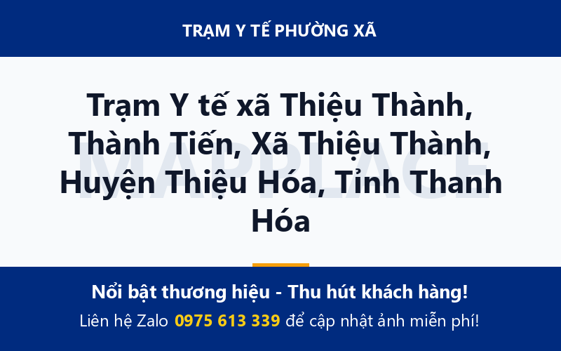 Trạm Y tế xã Thiệu Thành, Thành Tiến, Xã Thiệu Thành, Huyện Thiệu Hóa, Tỉnh Thanh Hóa