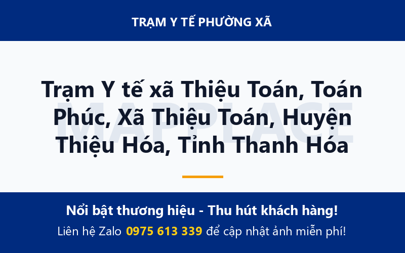Trạm Y tế xã Thiệu Toán, Toán Phúc, Xã Thiệu Toán, Huyện Thiệu Hóa, Tỉnh Thanh Hóa