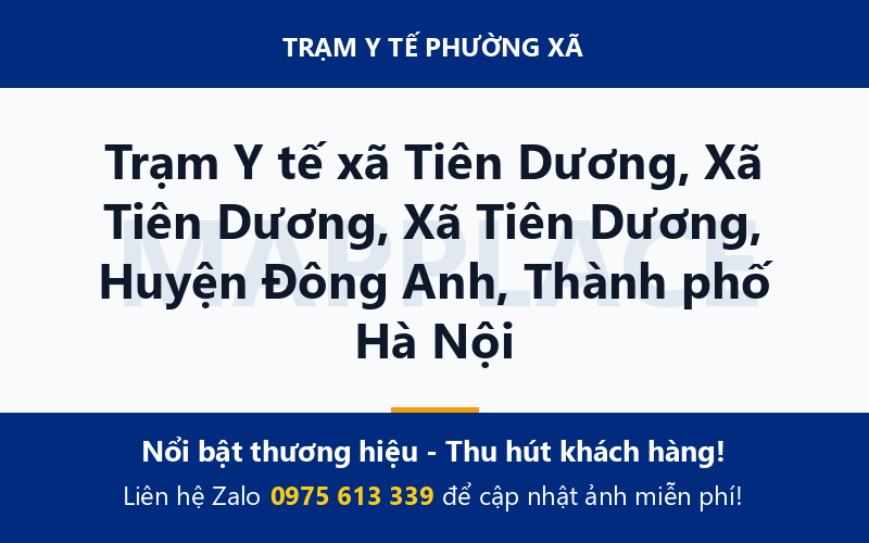 Trạm Y tế xã Tiên Dương, Xã Tiên Dương, Xã Tiên Dương, Huyện Đông Anh, Thành phố Hà Nội