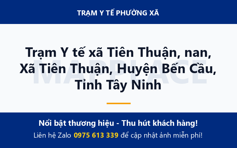 Trạm Y tế xã Tiên Thuận, nan, Xã Tiên Thuận, Huyện Bến Cầu, Tỉnh Tây Ninh