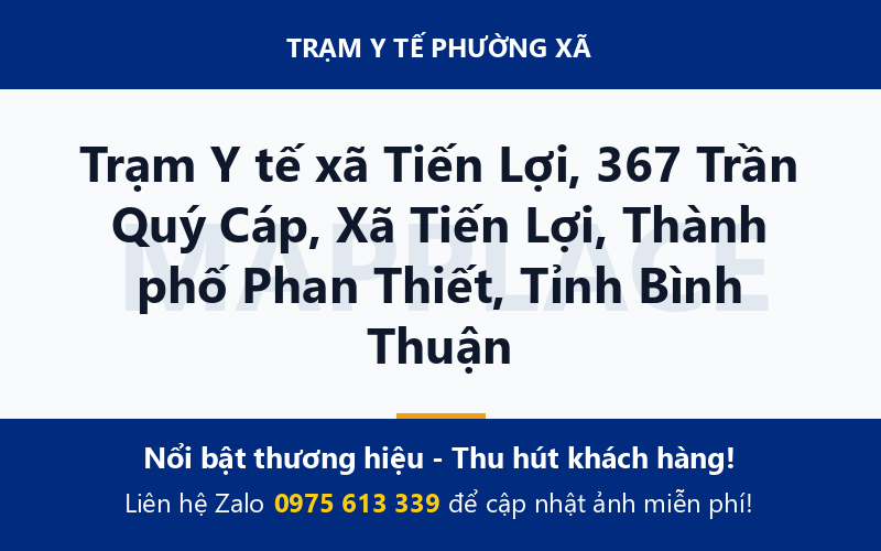 Trạm Y tế xã Tiến Lợi, 367 Trần Quý Cáp, Xã Tiến Lợi, Thành phố Phan Thiết, Tỉnh Bình Thuận