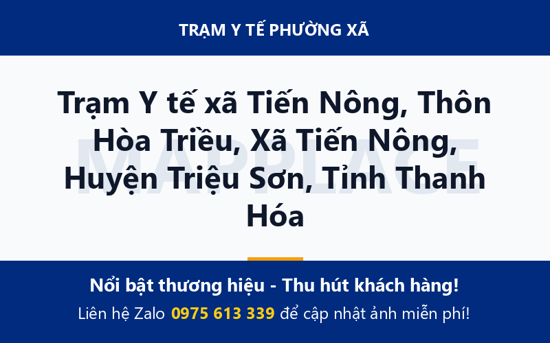 Trạm Y tế xã Tiến Nông, Thôn Hòa Triều, Xã Tiến Nông, Huyện Triệu Sơn, Tỉnh Thanh Hóa