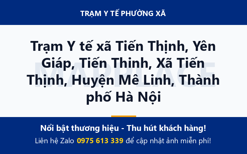 Trạm Y tế xã Tiến Thịnh, Yên Giáp, Tiến Thinh, Xã Tiến Thịnh, Huyện Mê Linh, Thành phố Hà Nội