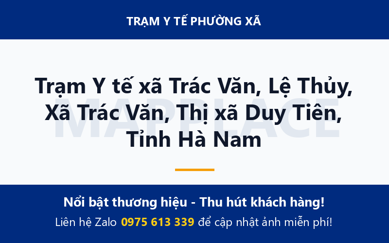 Trạm Y tế xã Trác Văn, Lệ Thủy, Xã Trác Văn, Thị xã Duy Tiên, Tỉnh Hà Nam