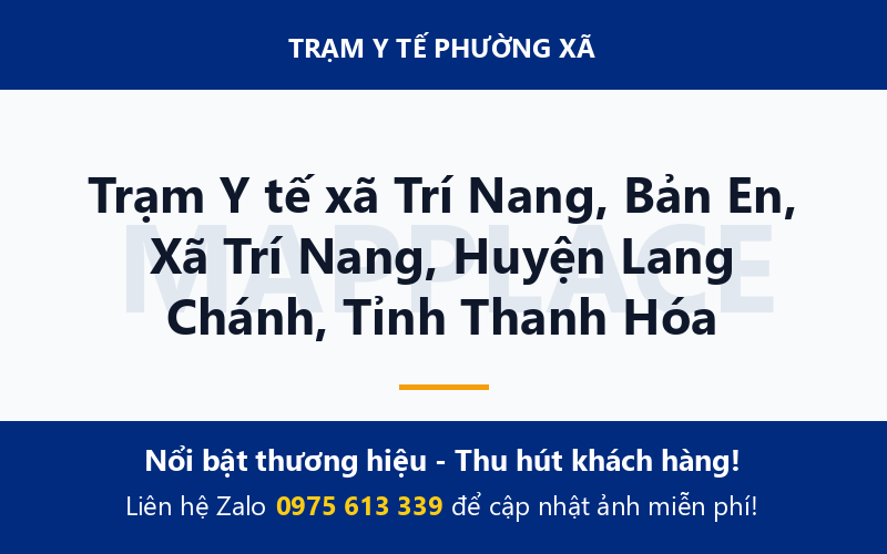 Trạm Y tế xã Trí Nang, Bản En, Xã Trí Nang, Huyện Lang Chánh, Tỉnh Thanh Hóa