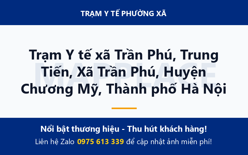 Trạm Y tế xã Trần Phú, Trung Tiến, Xã Trần Phú, Huyện Chương Mỹ, Thành phố Hà Nội