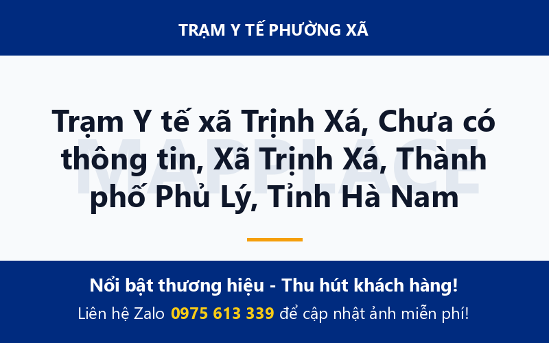 Trạm Y tế xã Trịnh Xá, Chưa có thông tin, Xã Trịnh Xá, Thành phố Phủ Lý, Tỉnh Hà Nam