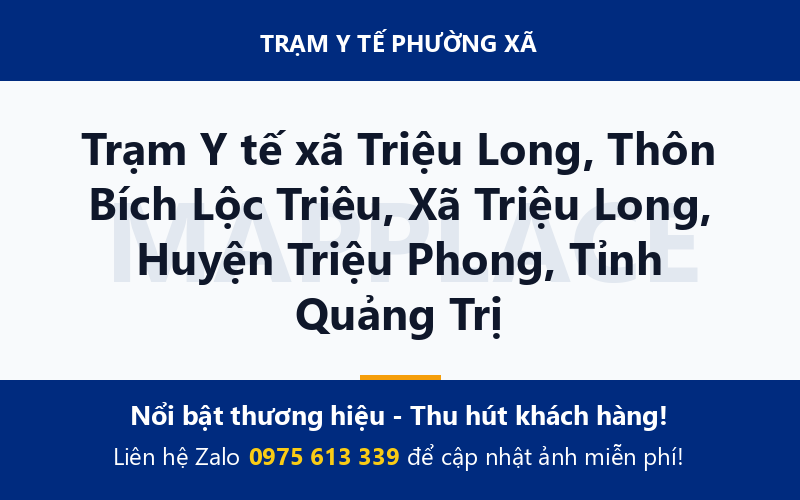 Trạm Y tế xã Triệu Long, Thôn Bích Lộc Triêu, Xã Triệu Long, Huyện Triệu Phong, Tỉnh Quảng Trị