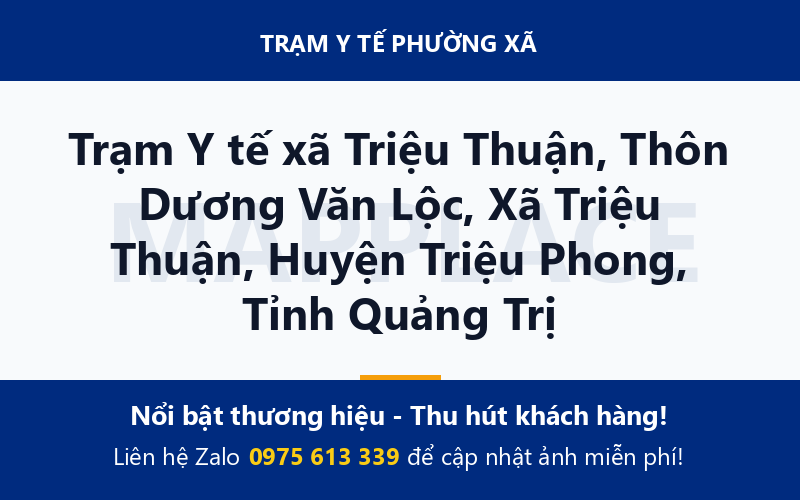 Trạm Y tế xã Triệu Thuận, Thôn Dương Văn Lộc, Xã Triệu Thuận, Huyện Triệu Phong, Tỉnh Quảng Trị