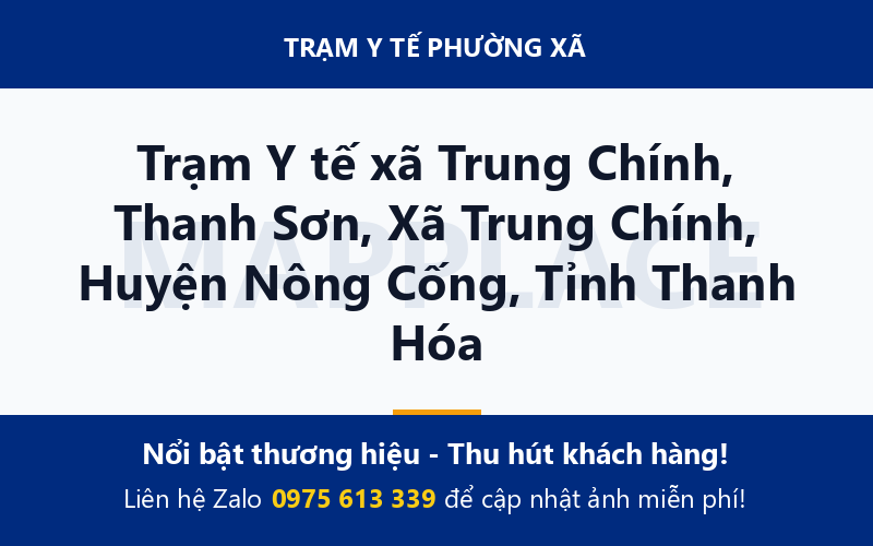 Trạm Y tế xã Trung Chính, Thanh Sơn, Xã Trung Chính, Huyện Nông Cống, Tỉnh Thanh Hóa