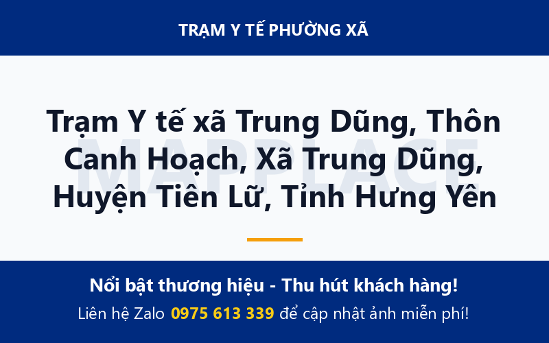Trạm Y tế xã Trung Dũng, Thôn Canh Hoạch, Xã Trung Dũng, Huyện Tiên Lữ, Tỉnh Hưng Yên