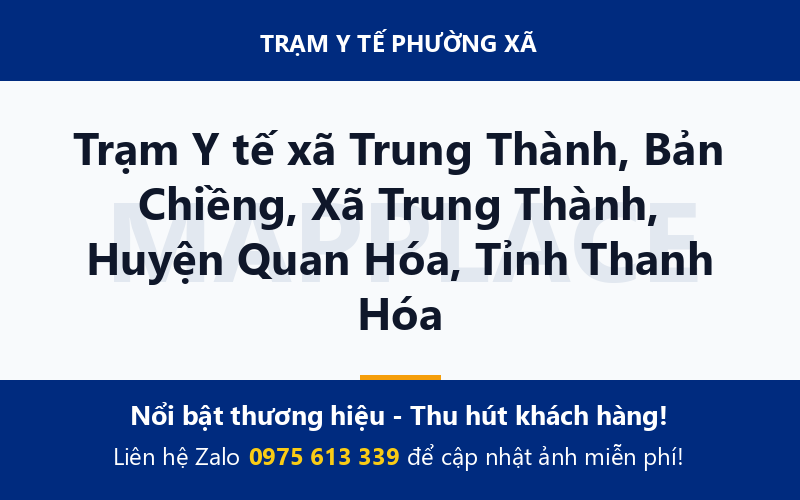 Trạm Y tế xã Trung Thành, Bản Chiềng, Xã Trung Thành, Huyện Quan Hóa, Tỉnh Thanh Hóa