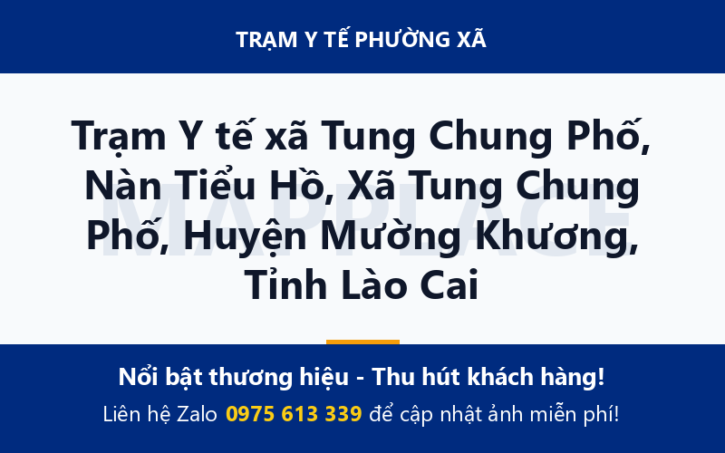 Trạm Y tế xã Tung Chung Phố, Nàn Tiểu Hồ, Xã Tung Chung Phố, Huyện Mường Khương, Tỉnh Lào Cai